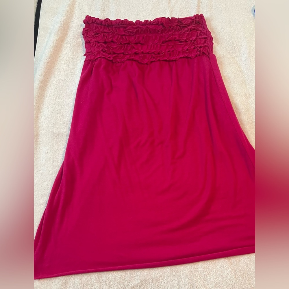 strapless pink cute Top
